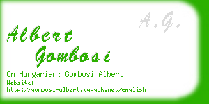 albert gombosi business card